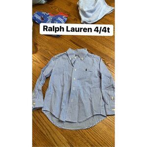 Ralph Lauren gingham button down 4/4T